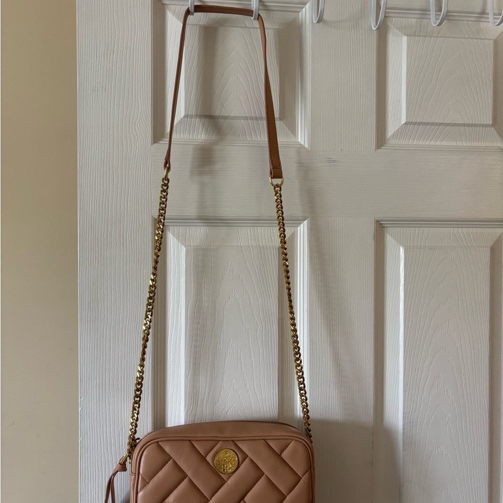 Tan Quilted Crossbody Bag - Picture 2 of 4